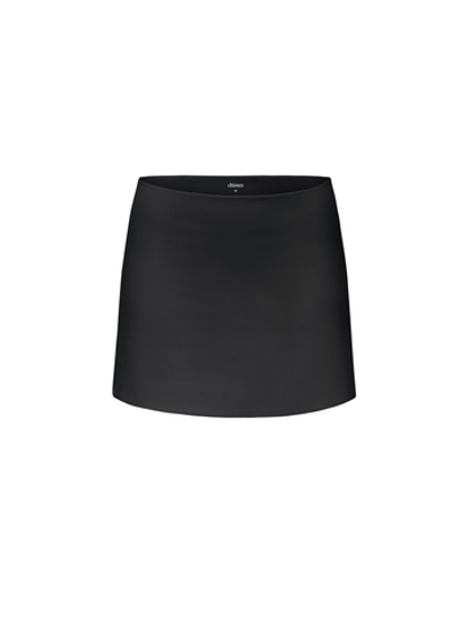 black mini skirt