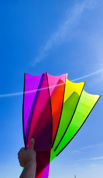 Лопасти Leaderfins Neon Green Ice (стеклотекстолит) зеленые, с черной отбортовкой, без наклейки, 20°