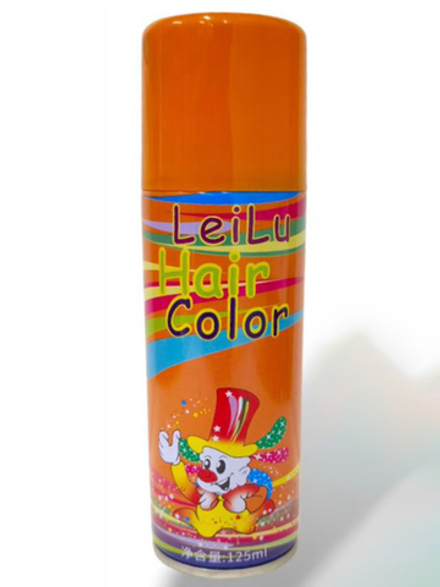 Leilu Hair Color Orange - Цветной лак для волос Оранжевый 125 мл