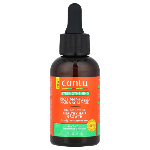 Cantu, Укрепляющее масло для волос и кожи головы, насыщенное биотином, 59 мл (2 жидк. Унции)