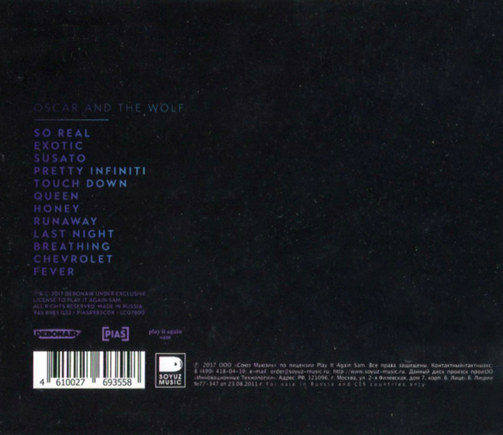 Oscar And The Wolf / Infinity (RU)(CD)