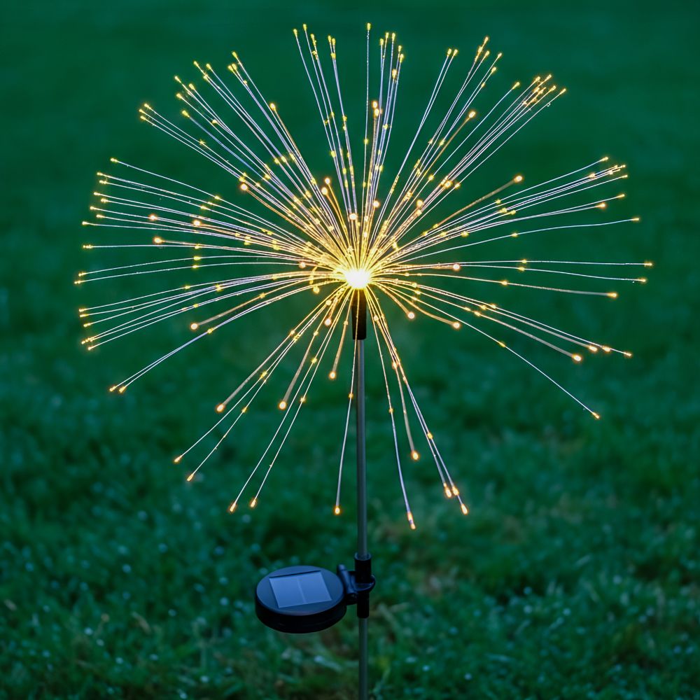 USL-S-837-PT900 FIREWORK Садовый светильник на солнечной батарее Фейерверк. 150 светодиодов. Теплый белый свет. 1xAА Ni-Mh аккумулятор в-к. IP44. TM Uniel