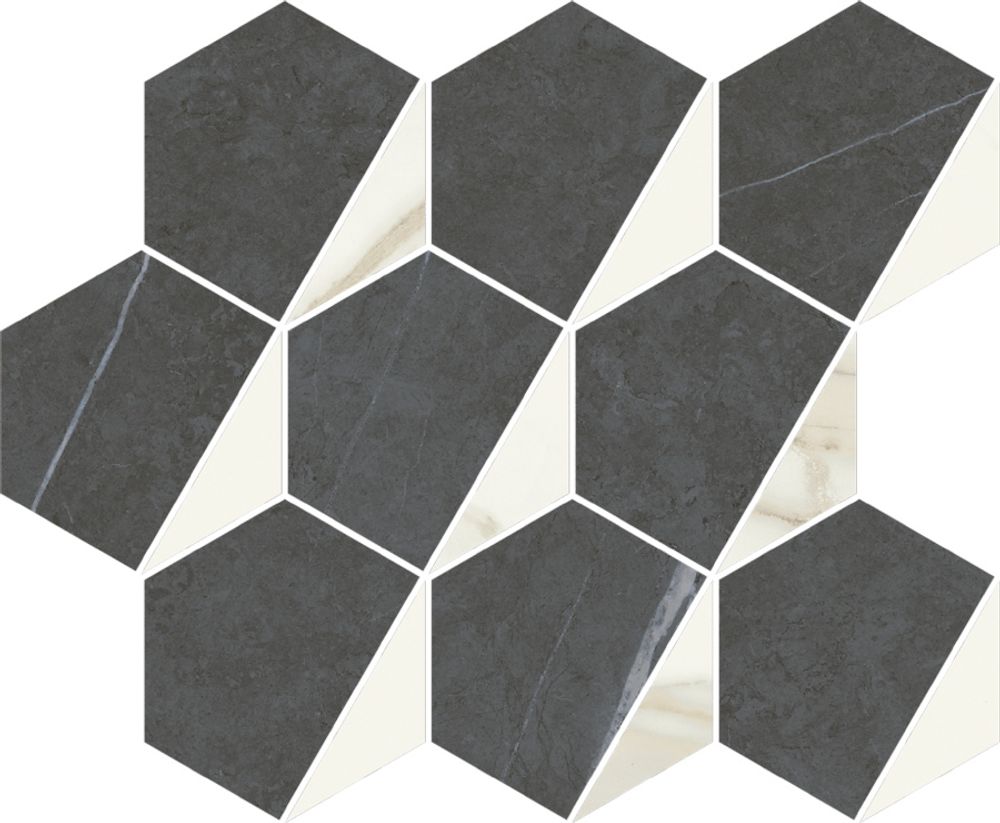 Мозаика Metropolis Mosaico Hexagon Cold Nat 25.4x31