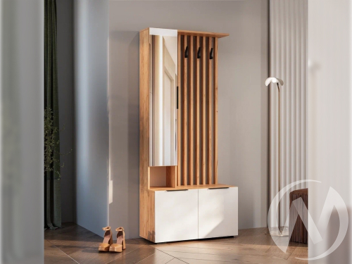 Прихожая ПР-03 Прихожая Сандра (крафт/белый)