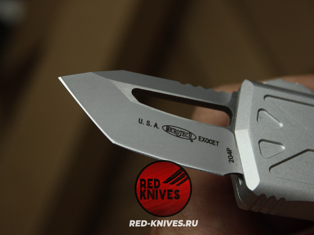 Нож Microtech Exocet T/E - танто клинок, белая рукоять RK/Н29
