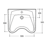 Умывальник хирургический с отв., с крепл.КЕРАМИН
