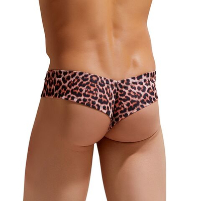 Мужские трусы-бразилиана с леопардовым принтом Micro Touch Hipster (Размер: M) (Цвет: коричневый)