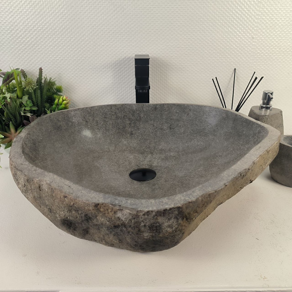 Раковина из речного камня RS-388 (60*53*15)