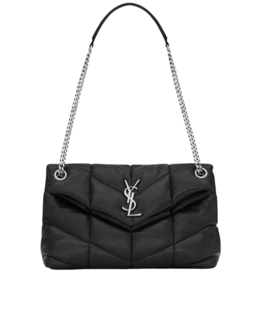 Сумка Saint Laurent Loulou Puffer Small из наппы с цепочным ремнём