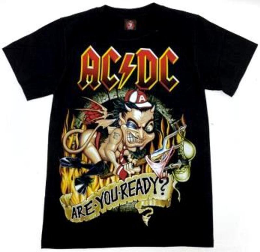 Футболка хлопок шелкография. TDM1015 AC/DC are you ready M