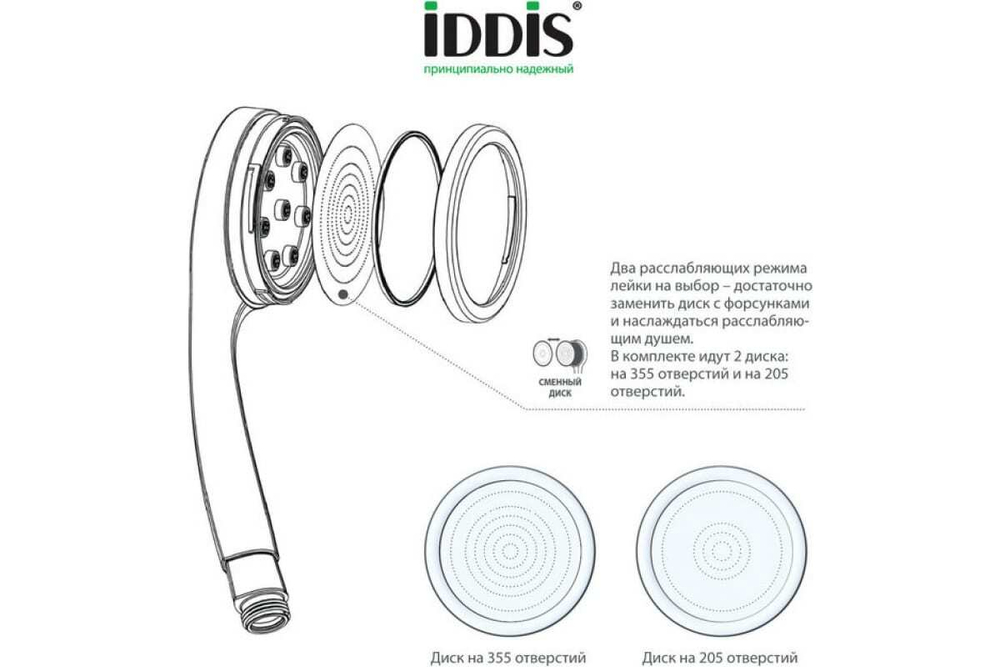 Лейка для душа IDDIS SpaHome SPA1F00i18
