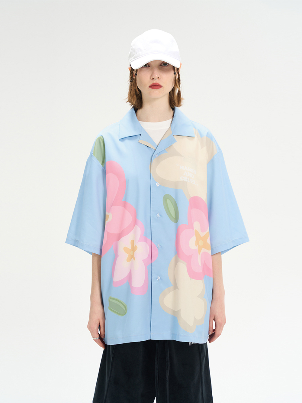 Рубашка HARSHandCRUEL "Abstract Flowers" Short-Sleeved Shirt