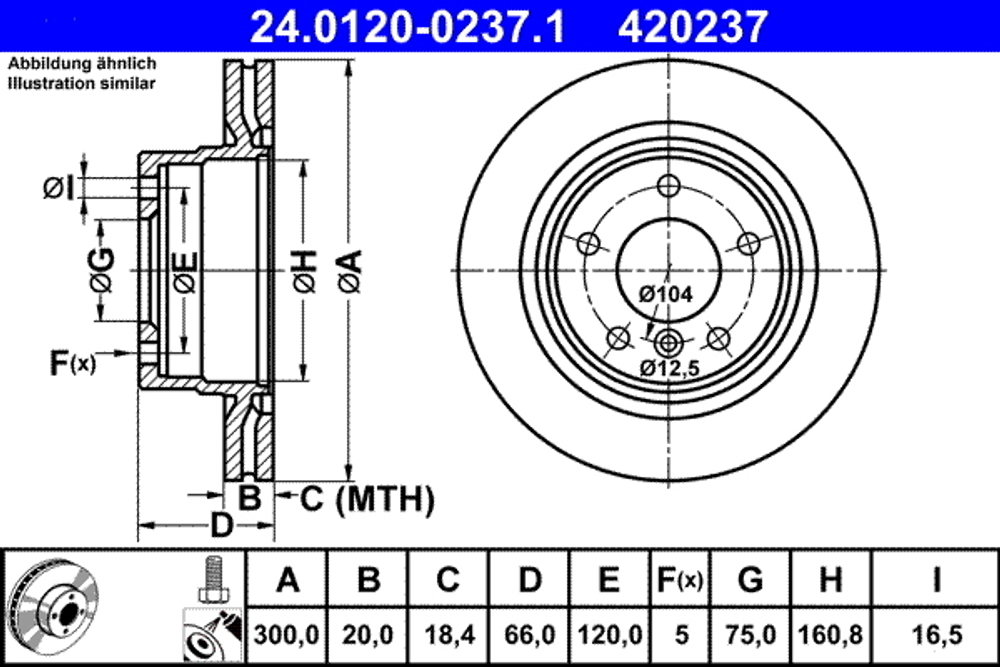 ATE - 24012002371-ATE - Brake Disc
