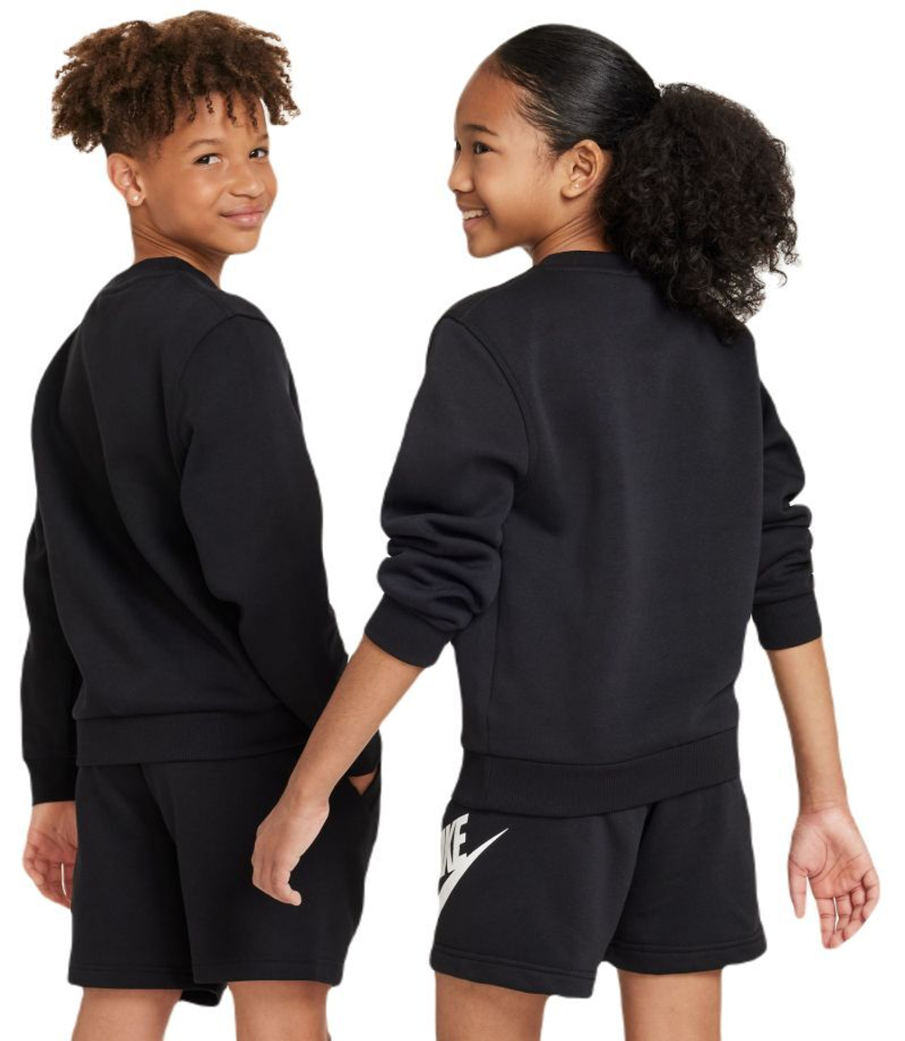 Детская теннисная куртка Nike Kids Sportswear Club Fleece Hoodie - black/white - Black