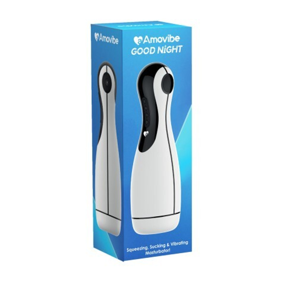 Инновационный мастурбатор Good night с имитацией орального секса Amovibe (белый)