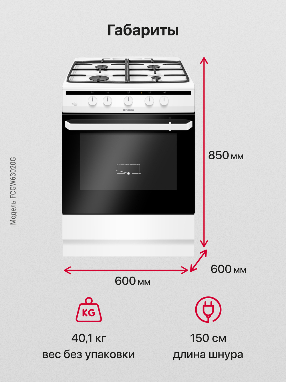 Газовая плита Hansa FCGW63020G