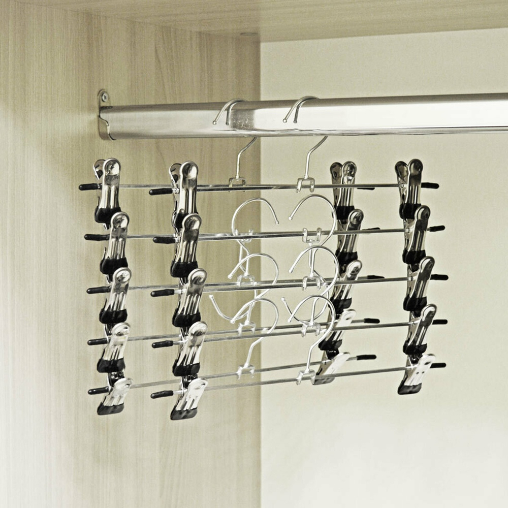 Вешалка металлическая с прищепками, набор 10шт