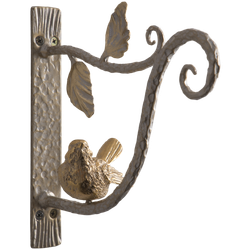 Кронштейн для цветов Птичка Терра Ливз Айвори Мраморное золото