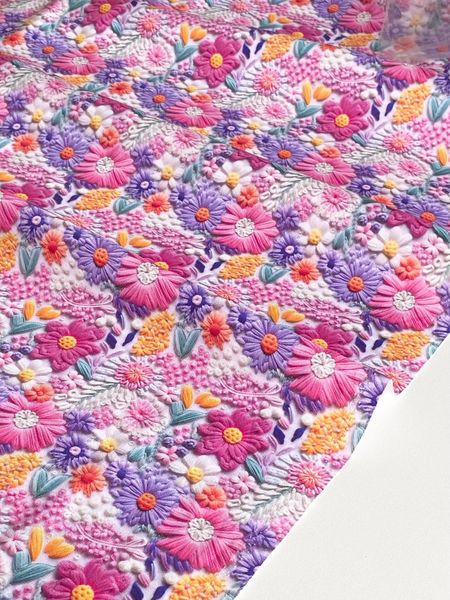 ЦВЕТОЧНАЯ ВЫШИВКА #7,  100% хлопок Handmade Fabrics 3