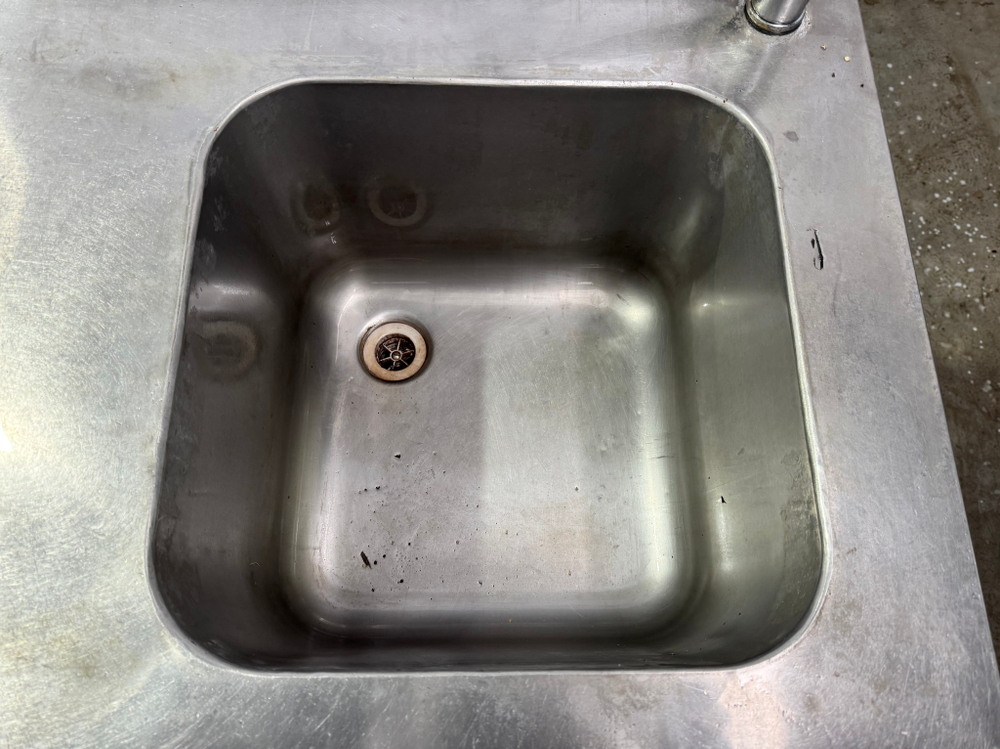 Мойка односекционная 1000х600х850 из нержавеющей стали с рабочей поверхностью