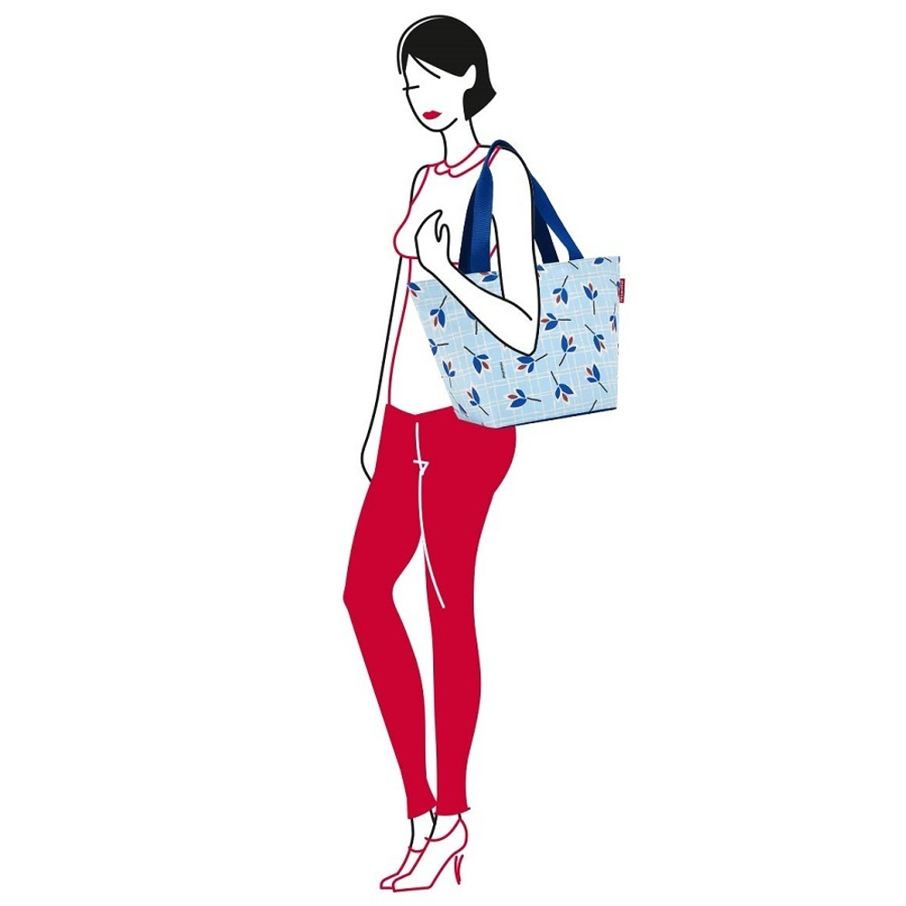 Сумка shopper m leaves blue