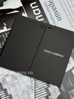 Бирка ДГ бумажная черная двойная