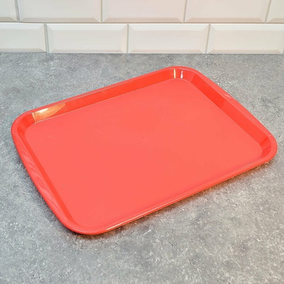 Поднос 43*31,2см пластиковый, красный