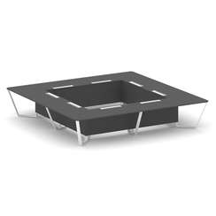 Steel Meet Стол переговорный квадратный KDK-PR.B.SP-20K2 Антрацит/Металл Белый 4000*4000*750