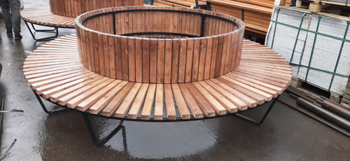 Скамейка "Круглая со спинкой"