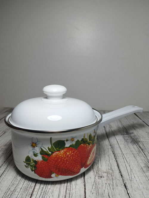 Кастрюля 1,0л цилин с 1 ручкой Сочная клубника С1607/4АП