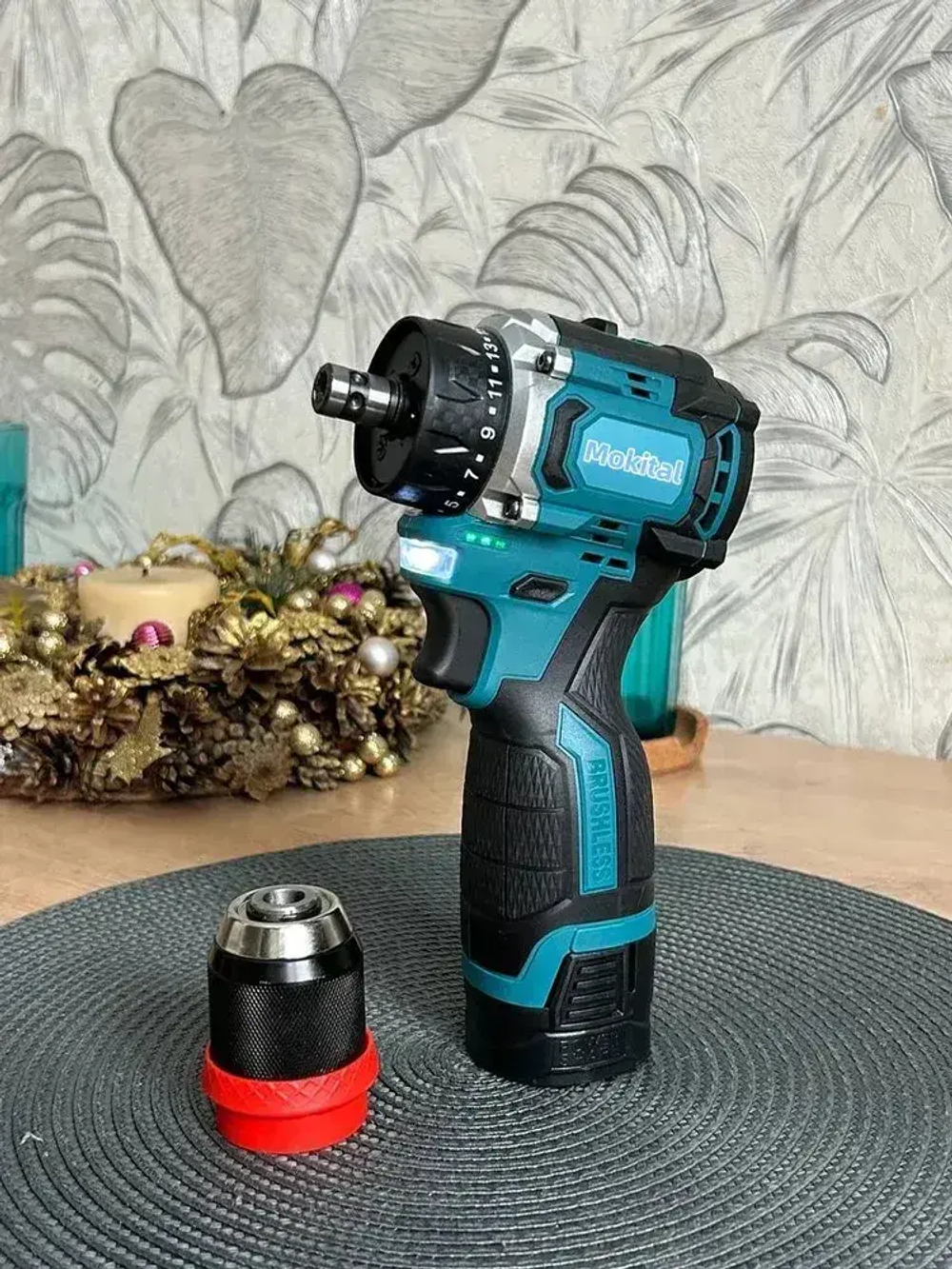 Mokital Дрель-шуруповерт, 16.6 В, 60 Нм, 2 АКБ