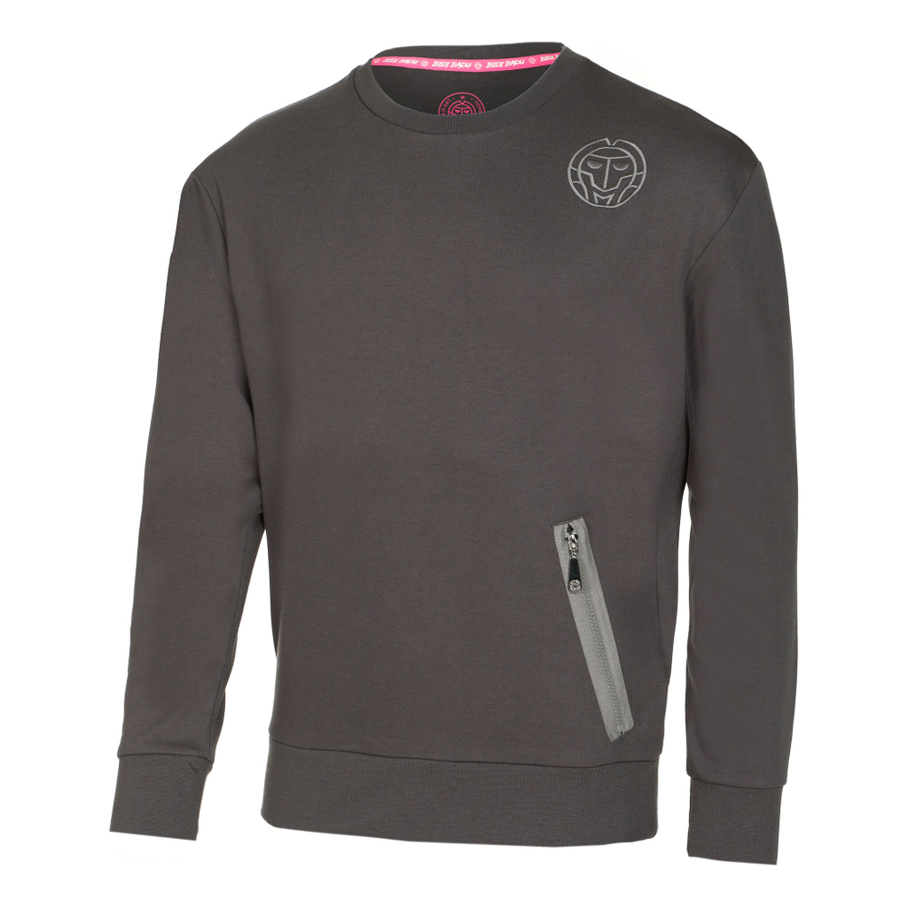 Мужская кофта теннисная BIDI BADU Chill Crew Sweatshirt Men - Dark Grey