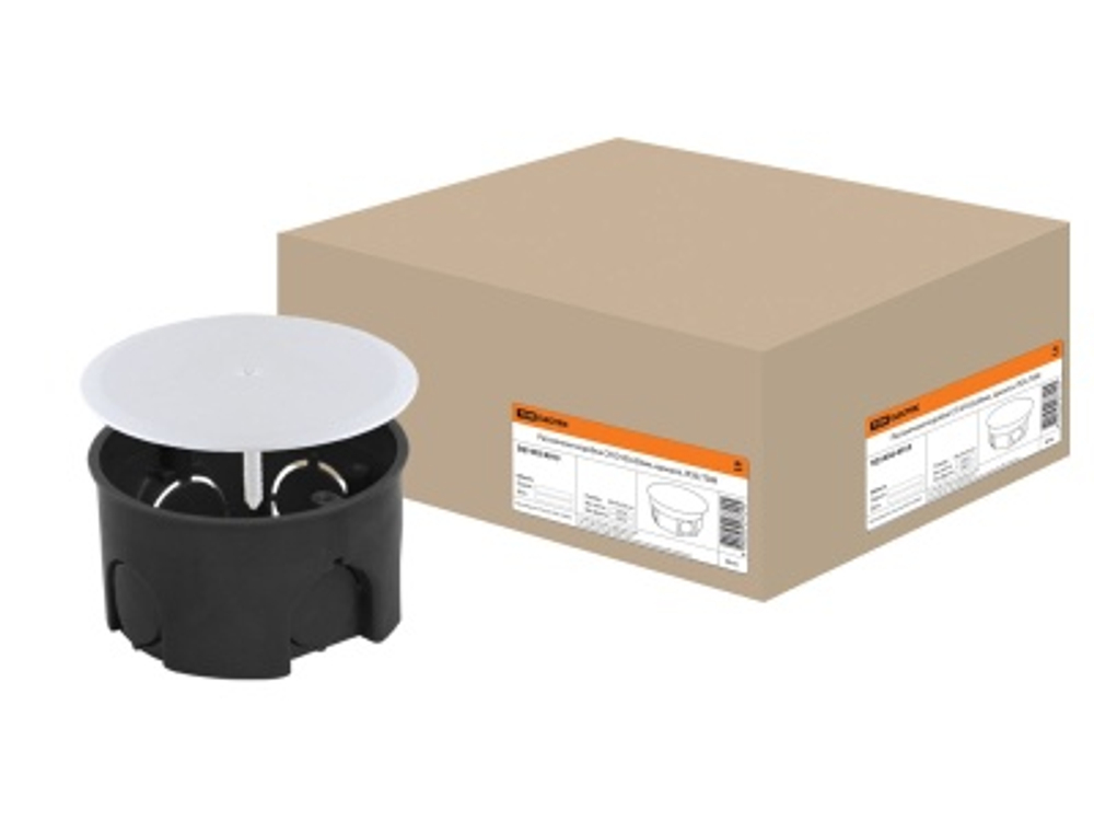 Коробка распаячная СП D103х50мм крышка IP20 TDM