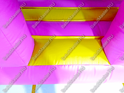 Коммерческий надувной батут "Мороженое розовое" 6*4*2,8 м