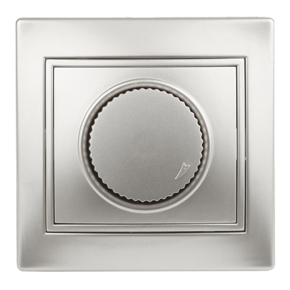 Светорегулятор Intro Plano 1-401-03 (диммер) поворотный 600Вт 230В IP20 СУ алюминий | Intro Plano Алюминий