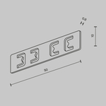 Коннектор прямой  накладной/встраиваемый Maytoni Exility X TRA239C-21B