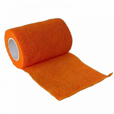 Когезивный бинт фиксирующий оранжевый 7,5см*4,5м