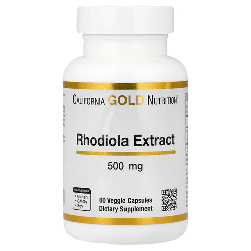 California Gold Nutrition, экстракт родиолы, 500 мг, 60 вегетарианских капсул