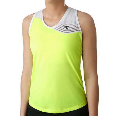 Женская теннисная майка Diadora Court Tank Top Women - Neon Yellow, White