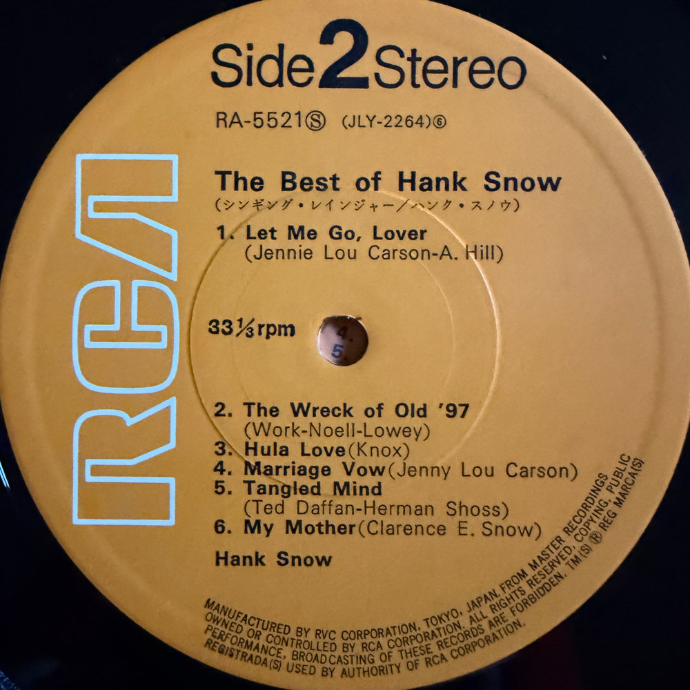 Виниловая пластинка Hank Snow ‎– The Best Of 2LP