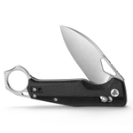 Складной туристический нож TRIVISA Sagitta-04B Karambit клинок 14C28N рукоять микарта (черный)