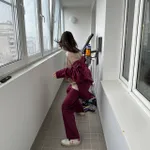 Брюки Смерч вельветовые #6 бордовые