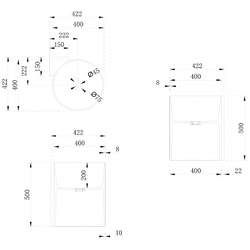 Раковина Abber Stein 42 AS2625 угловая Белая матовая