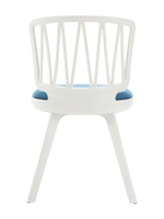 Стул пластиковый LA ALTA VIOLA белый с синей подушкой
