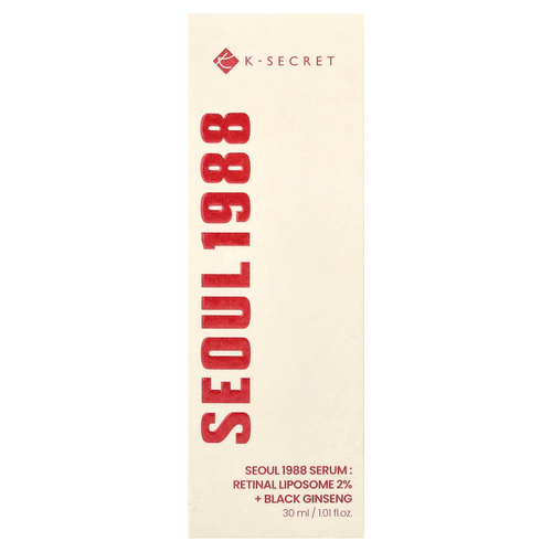 K-Secret, Seoul 1988 Serum, липосома сетчатки, 2% + черный женьшень, 30 мл (1,01 жидк. унции)