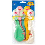 Шар латексный 35см Набор 5шт Фламинго (Ассорти)