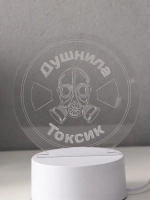 Светильник "Душнила. Токсик" LED RGB от сети RISALUX 9,5х14х