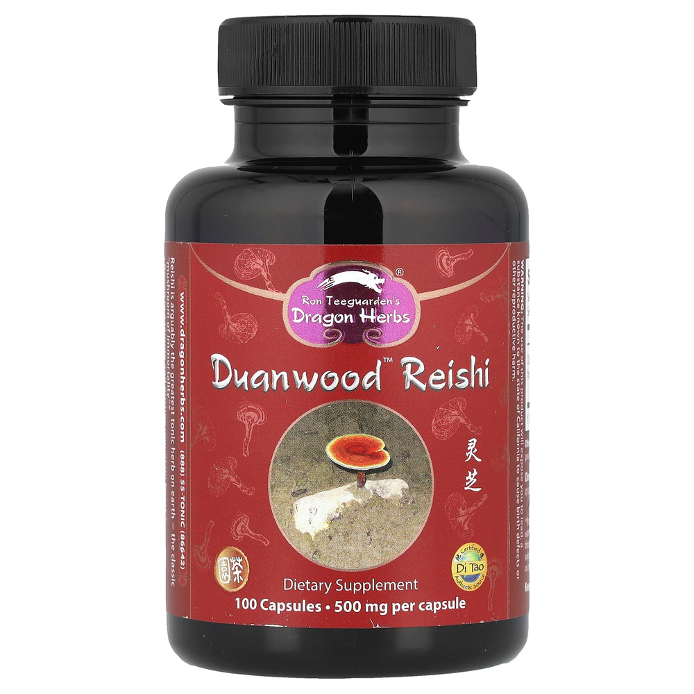 Dragon Herbs, Рейши Duanwood ™, 500 мг, 100 капсул