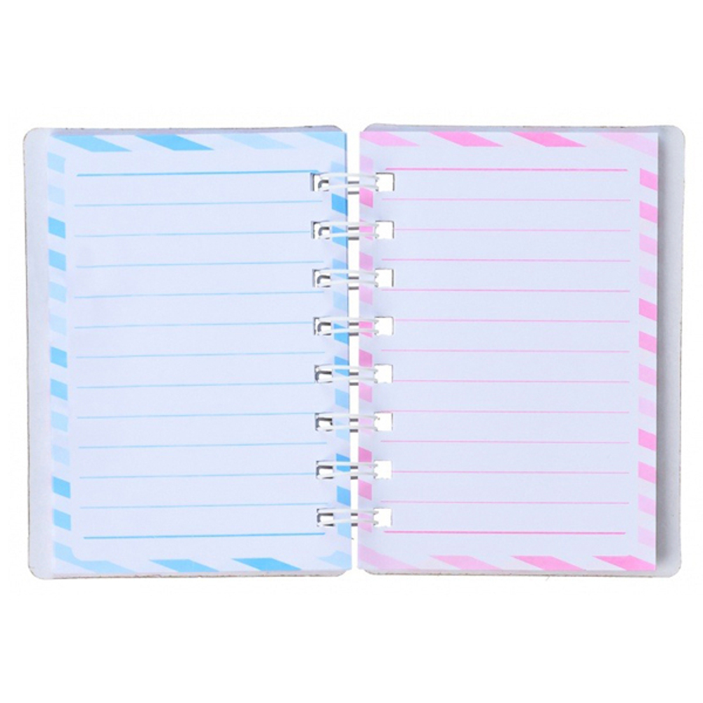 Блокнот детский Basir, формат А7, серия "Авокадо", с фигурным декором, переплет 7БЦ, 12*8.5 см, 60 листов, 4 цвета ассорти