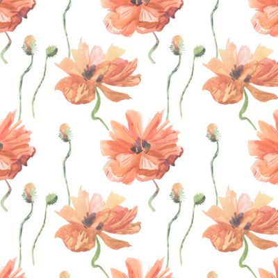 Бесшовный принт c маками